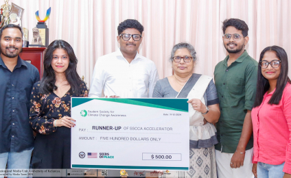 Team “Reclaim” of the University of Kelaniya Secures Second Place at Climate Tank Accelerator